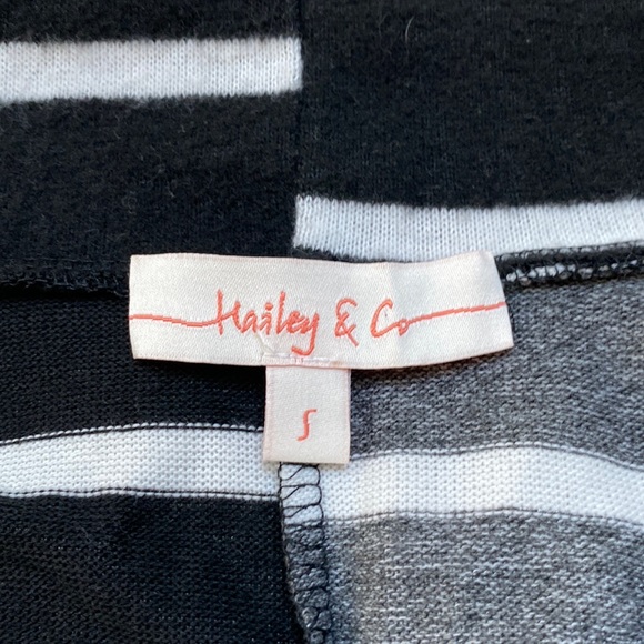 πHPπ Hailey & Co Striped Long Duster Cardigan π Black Gray & White - Picture 14 of 15